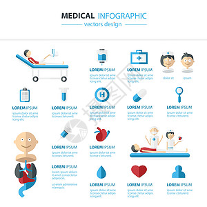 医疗和健康信息图概念 医学和保健图片