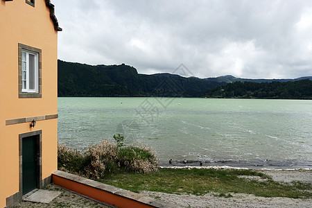 葡萄牙圣米格尔岛Furnas湖植被支撑陨石群岛地质学火山绿色风景炉子图片