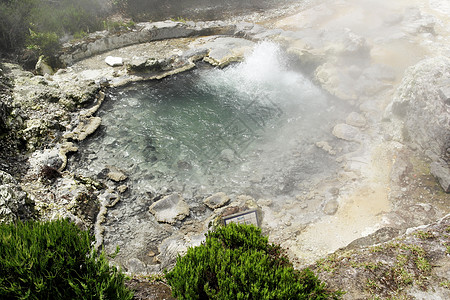 葡萄牙圣米格尔岛Furnas炉子地面蒸汽河泉喷泉火山旅游烹饪旅行喷气图片