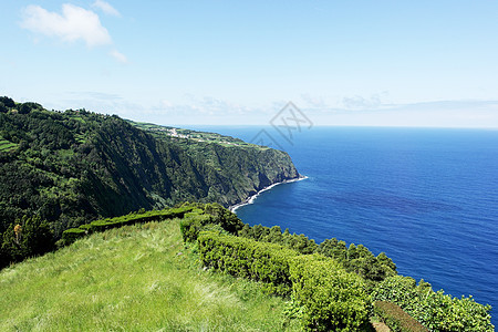 葡萄牙亚速尔州圣米格尔岛种植园风景火山海洋旅行天空旅游蓝色游客植物群图片