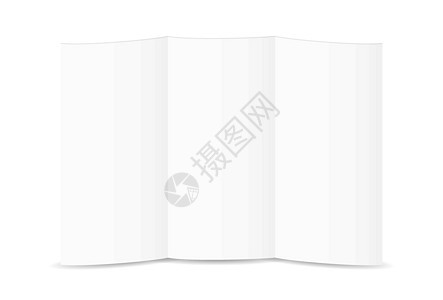 折叠纸目录商业阴影水平床单传单插图空白帆布文档图片