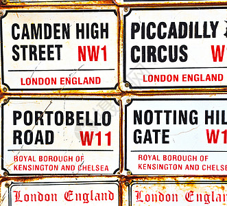 London 英国欧洲的旧转写器中的图标信号街障碍市场警告盘子街道城市红色旅行注意力运输图片