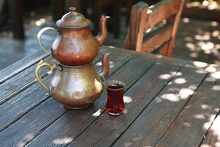 土耳其茶文化玻璃茶壶座位桌子服务热饮椅子火鸡用具图片