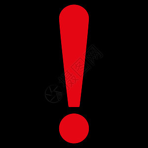 感叹符号平平红颜色图标字形冒险信号警告感叹号攻击危险事故风险警报图片