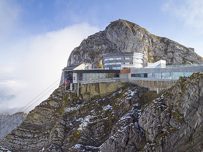 皮拉图斯库姆站 瑞士公吨首脑地块餐厅齿轮火车高山轻轨教堂小路图片