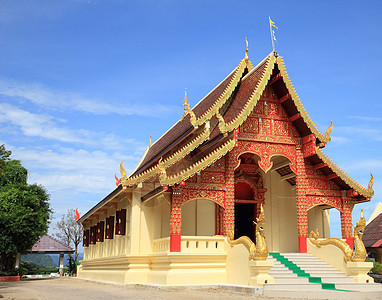 泰国雕塑寺庙雕像教会古董风格佛教徒金子装饰绘画文化图片
