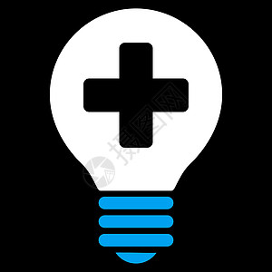 疗养护理散量图标白色照明电气头脑黑色背景活力理念技术创新图片