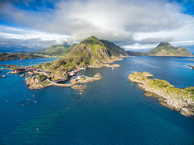 Lofoten 渔船村山脉旅行港口风景航班渔业岛屿钓鱼村庄旅游胜地图片