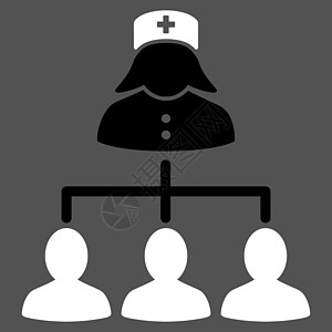 患者与护士连接图标背景团体会议团队情况网络治疗保健女士用户图片