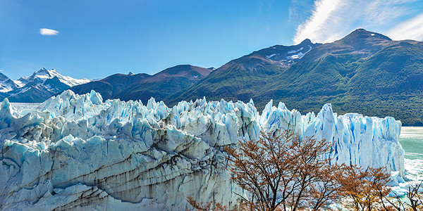 阿根廷佩里托莫雷诺冰川游客吸引力荒野公园旅行山脉假期地标风景国家图片