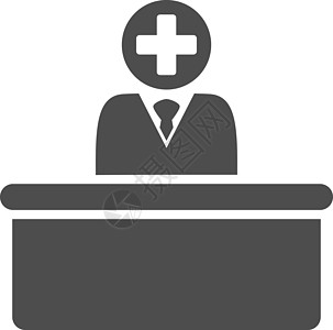 医疗官僚机构图标护士字形药店文员助手中心桌子求助行政人员保健图片