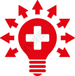 消感染灯光图标暗示气泡医疗消毒解决方案灯泡活力红色经营药品背景图片