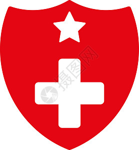 医药保险图标帮助救生员字形医疗星星医院红色卫生令牌援助图片