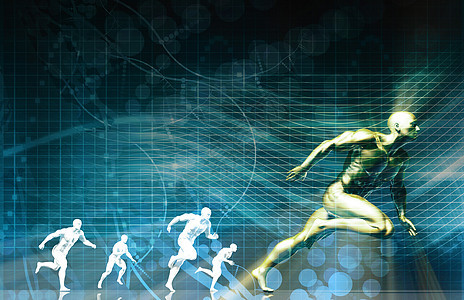 体育科技娱乐网站团体玩家运动员慢跑跑步互联网男性赛跑者背景图片
