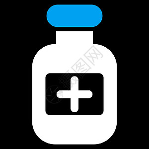 药瓶图标抗生素处方饮料工具治疗药品小瓶医疗制药黑色图片