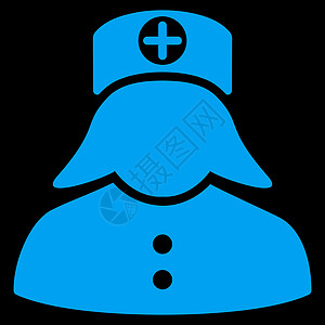 护士图标诊所简介女性护士长护理人员女士蓝色保健医疗卫生图片