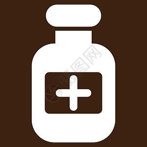 药瓶图标抗生素瓶子工具药物饮料药店治愈小瓶背景棕色图片