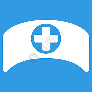 Cap医生章图标护士蓝色保健白色医师救护车护理人员卫生健康字形图片
