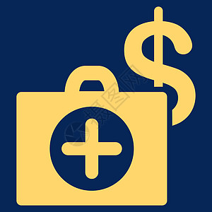 支付保健护理图标蓝色盒子货币利润成套现金药店背景商业药品图片