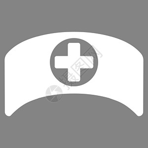 Cap医生章图标医师医疗白色卫生背景字形护理人员护士健康帽子背景图片