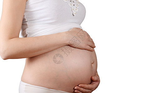 手放在孕妇的胃口上婴儿母性生活女性白色女性化肚子家庭身体母亲图片