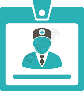 医生徽章图标障碍医疗认证灰色用户卡片经理法律安全证书图片