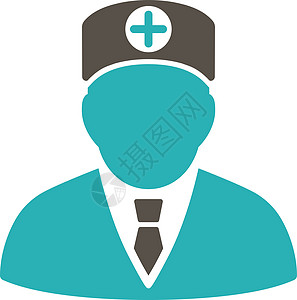 主物理图标帮助导演员工首席医生急救员护理人员护士主治医生灰色图片