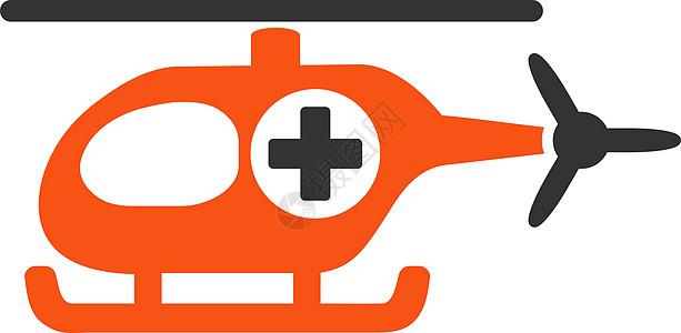 医疗直升机图标航班医院飞机旅行情况橙色字形空气药品医生图片