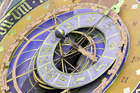 瑞士伯尔尼的钟技术乐器仪表拨号十二生肖仪器杰作工具时间日历图片