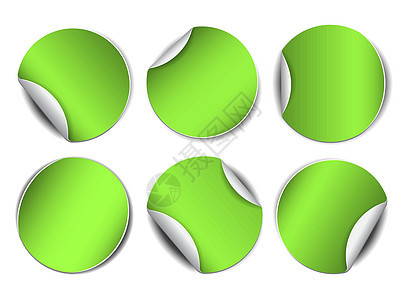 一套绿色圆轮促销贴纸图片