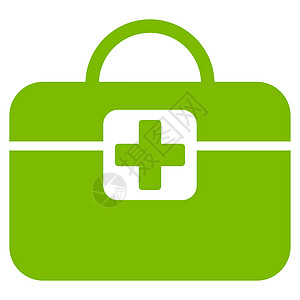 医疗工具包图标行李情况案件保健医生工具绿色木工卫生救护车图片