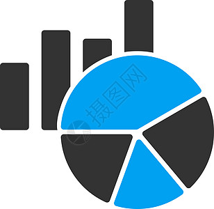 图表图标分析财务报告灰色信息饼形商业蓝色字形条形报告图片