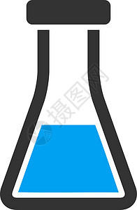 浮玻璃图标知识烧瓶管子蓝色容器灰色灯泡玻璃化学实验图片