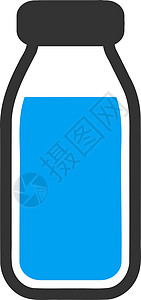 全瓶图标医疗玻璃瓶子解决方案酒精试管管子液体塑料蓝色背景图片