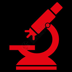 实验室显微镜图标背景宏观玻璃红色乐器放大镜字形管子黑色微生物学图片