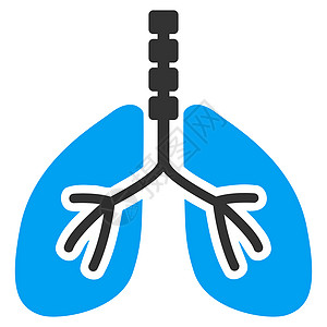 呼吸系统图标身体解剖学生物学灰色肺炎病人支气管解剖胸部疾病图片