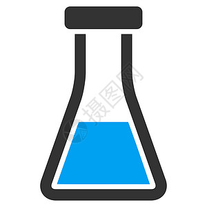 浮玻璃图标试管化学品蓝色实验室字形烧瓶管子玻璃化学灯泡图片