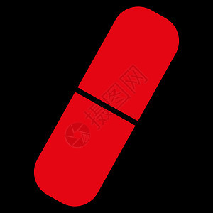 Capsule 图标药片止痛药治愈帮助字形颗粒化学品处方治疗红色图片