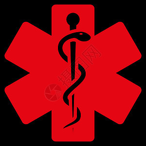 生命星图标红色医疗医生黑色情况医院药店药品背景帮助背景图片