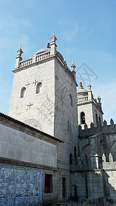 葡萄牙波尔多港大教堂旅行窗户教会旅游大教堂纪念碑入口地标城市历史图片