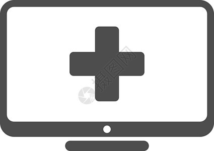 医疗监视器图标情况屏幕帮助展示科学药店字形灰色视频电脑图片