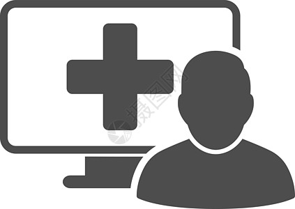 在线医学图标从业者监视器桌面医生技术医疗字形帮助医师互联网图片