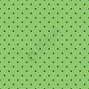 浅色弹簧矢量图案 在新鲜绿色草原上带有黑色波尔卡点图片