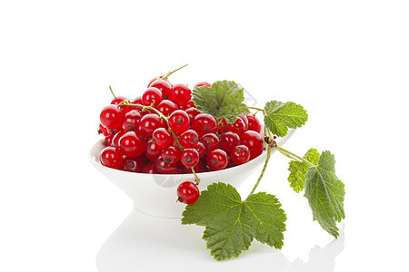红色的弯曲季节性植物宏观美食浆果水果叶子绿色食物醋栗图片