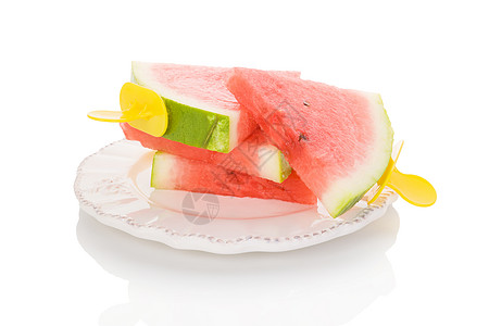 新鲜的熟水瓜西瓜冰棒冰淇淋美食饮食烹饪食物甜点营养棒冰图片