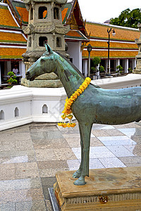 马在寺庙曼谷亚洲图片