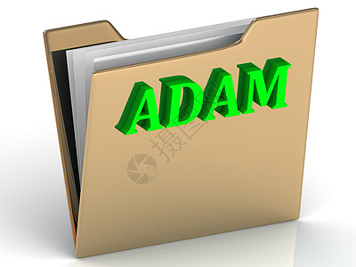 ADAM 姓名和家庭黄金亮金明信白色公司横幅网络创造力阴影插图地址空白打印图片