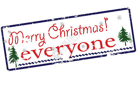 圣诞快乐 大家圣诞快乐邮票蓝色矩形墨水红色快乐绿色橡皮图片