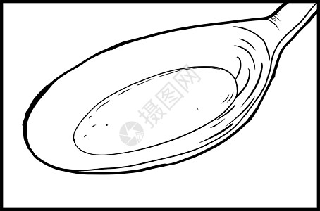 带液体的概括勺子图片