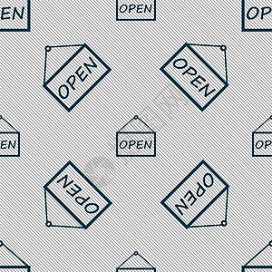 打开图标标志 具有几何纹理的无缝模式 韦克托用户技术木板按钮标签商业互联网界面控制板招牌图片